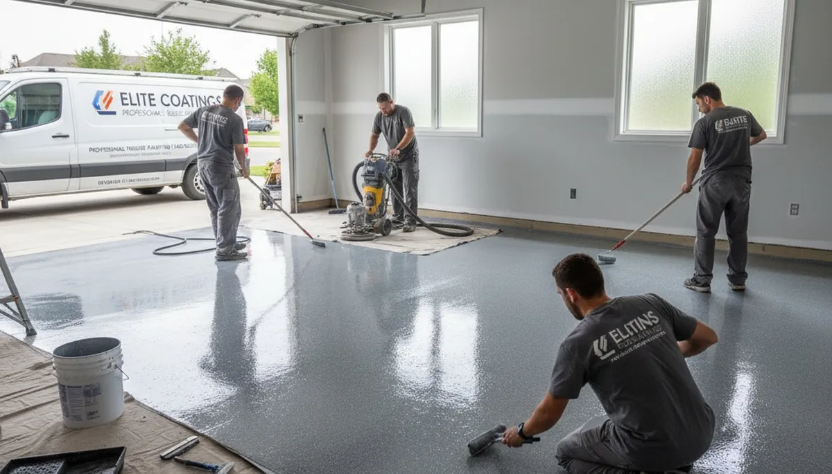 Professional garage floor epoxy coating in San Mateo, CA for durable, moisture-resistant finish